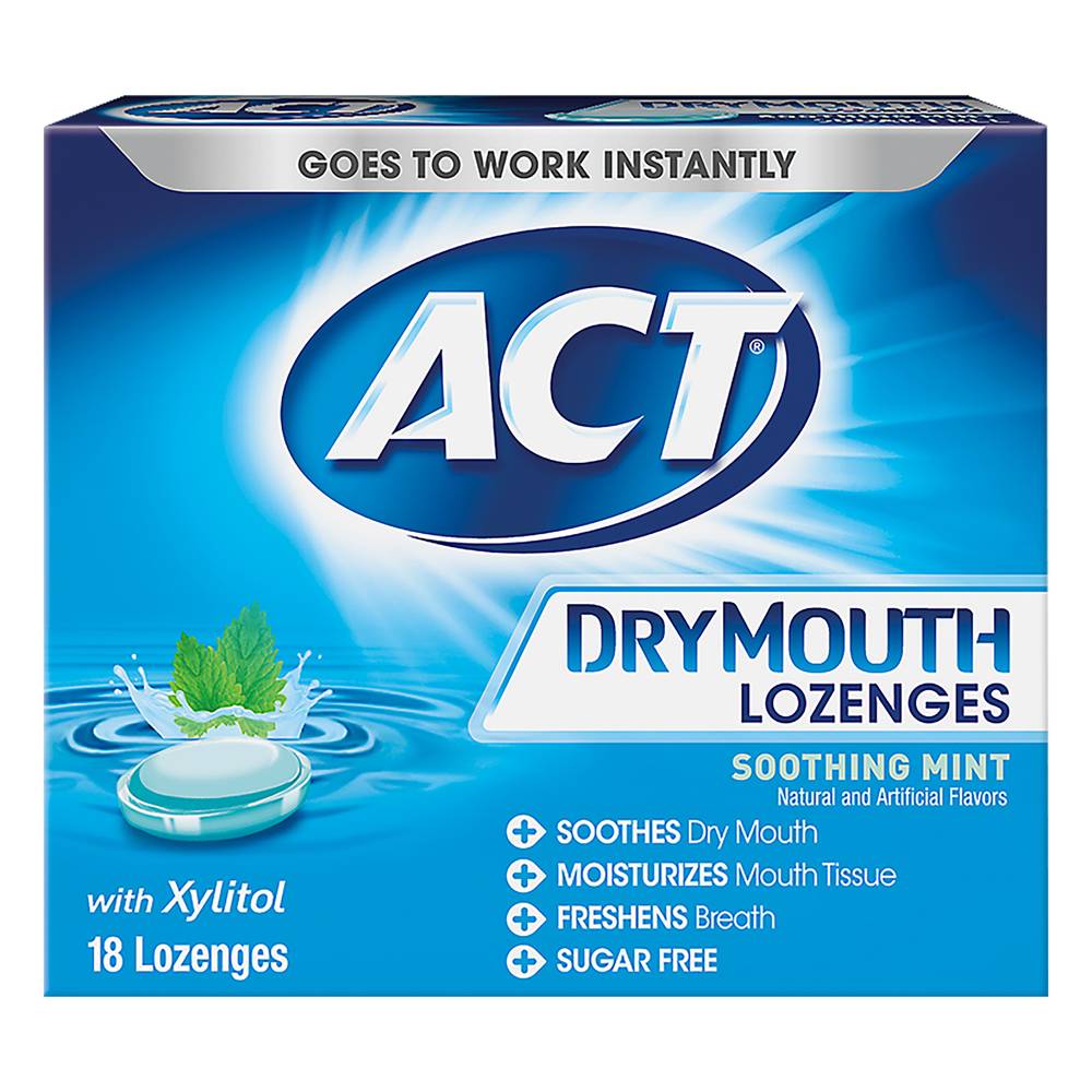 ACT Dry Mouth Soothing Mint Lozenges (3.2 oz)