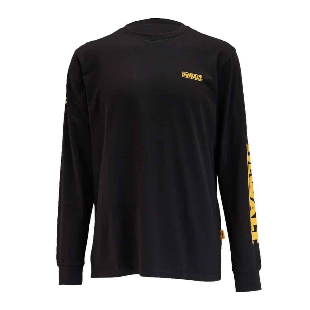 Dewalt Brand Carrier Unisex Large Black Blend Long Sleeved T-Shirt