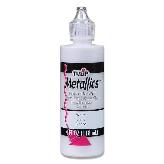 Tulip Metallics Dimensional Fabric Paint, White