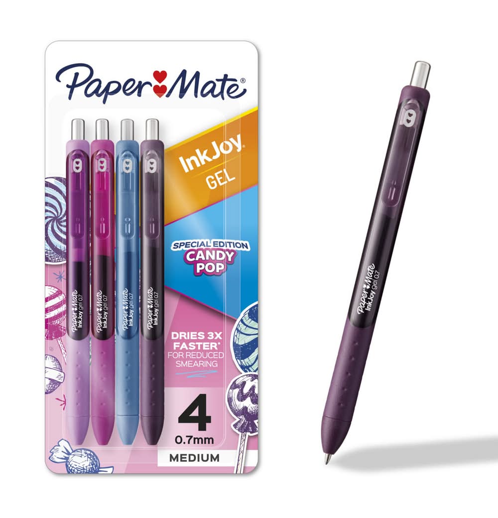 Paper Mate Inkjoy Gel Pens Medium Point, Assorted (4 ct)