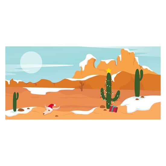 Merry & Bright™ Snowy Desert Terrarium Background Cling (Color: Assorted)
