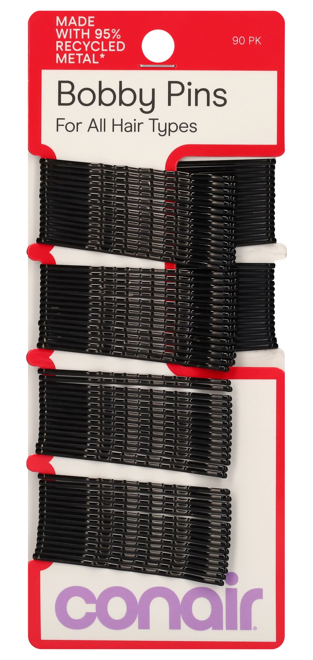 Conair Pin & Match Black Hair Pins, Black (3.2 oz, 90 ct)