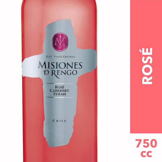 Misiones de rengo vino rosé, cabernet y syrah varietal (botella 750 ml)