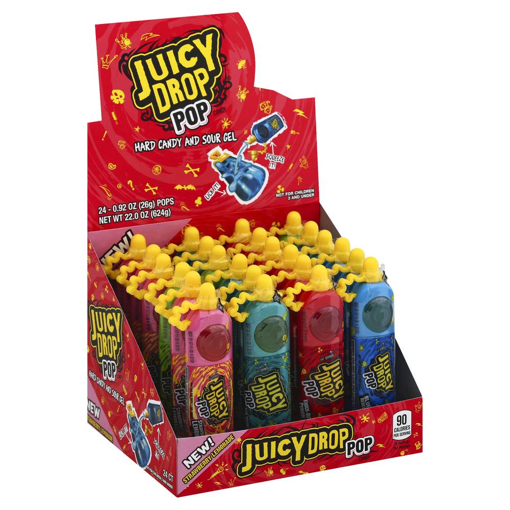 Juicy Drop Hard Candy and Sour Gel Pops