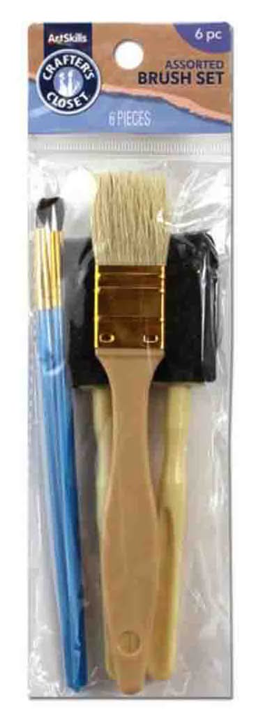 Crafter's Closet Assorted Brush Set (6 ct)