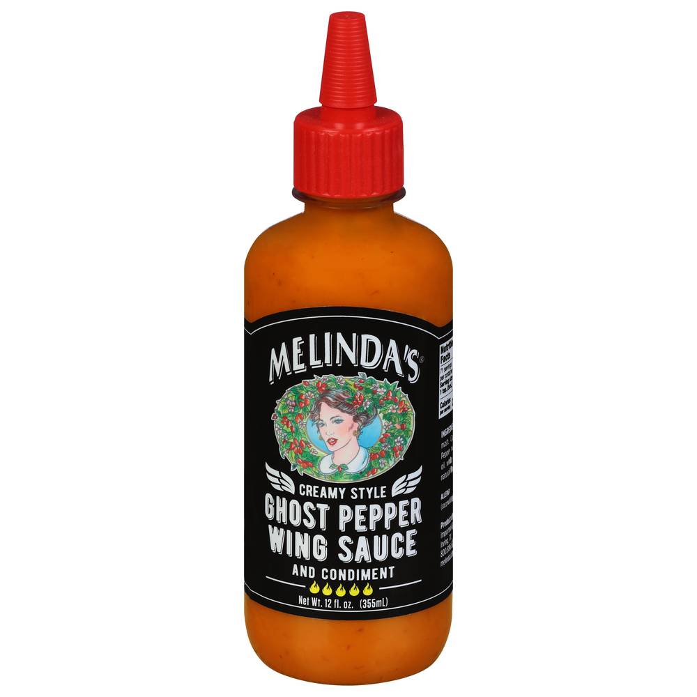 Melinda's Creamy Style Ghost Pepper Wing Sauce and Condiment (12 fl oz)