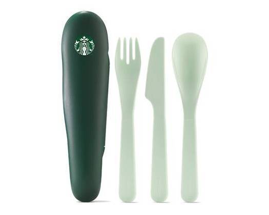 Set Cutlery Mint With Green Case