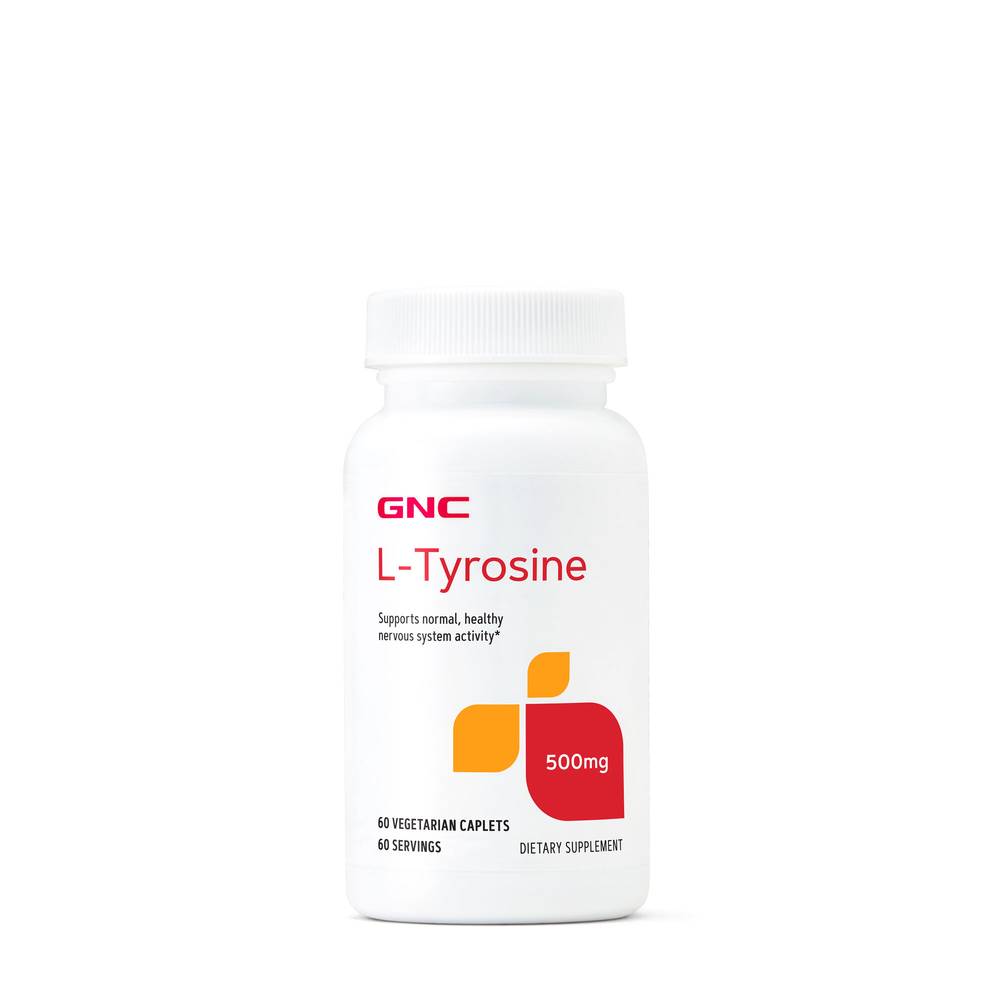 L-Tyrosine 500mg - 60 Vegetarian Caplets (60 Servings)