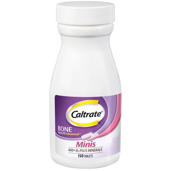 Caltrate 600+D3 Plus Minerals Mini (150 Count) Calcium & Vitamin D3 Supplement Mini Tablet, 600 mg