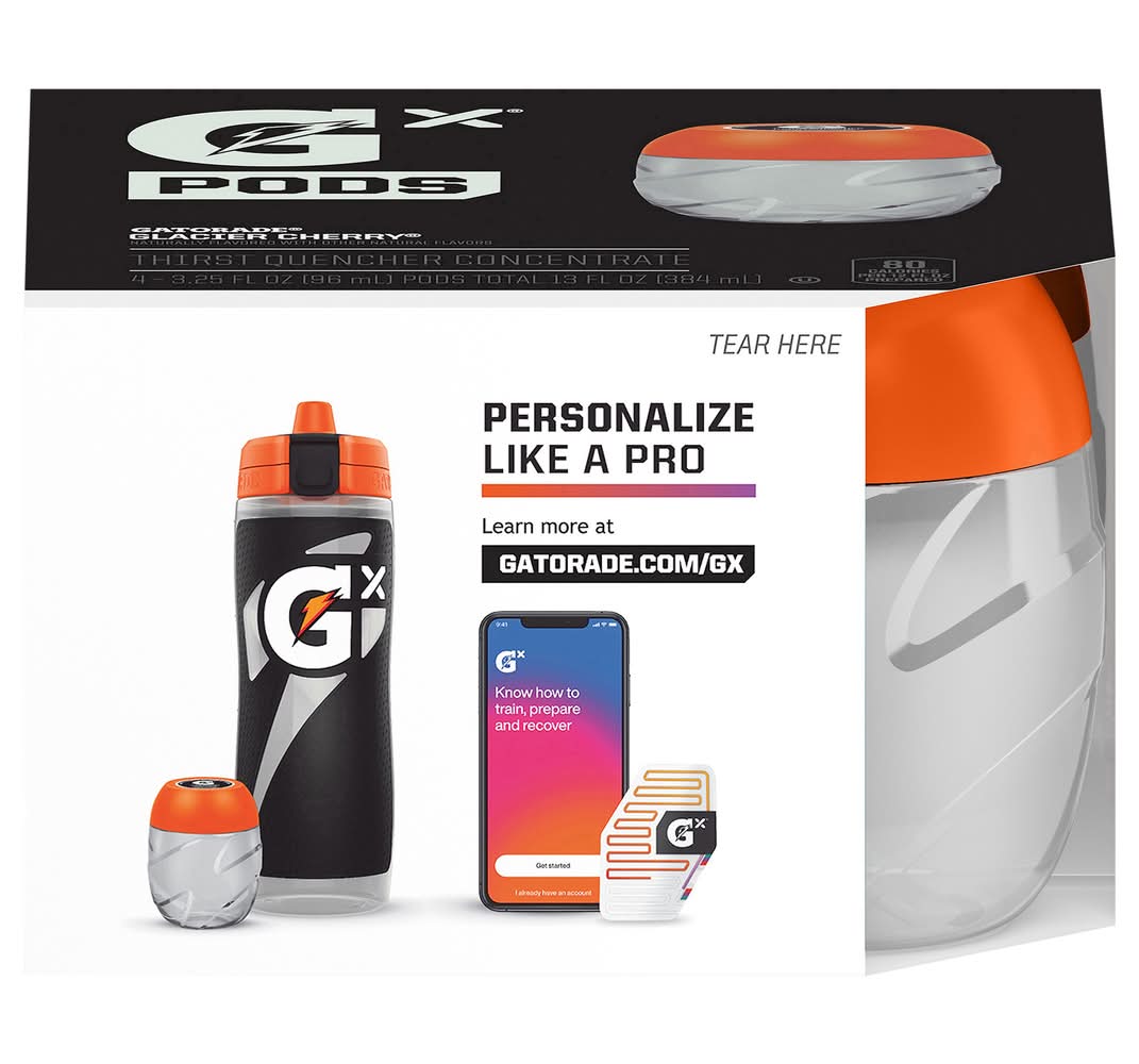 Gatorade Gx Thirst Quencher Concentrate Pods, Glacier Cherry (4 x 3.25 fl oz)