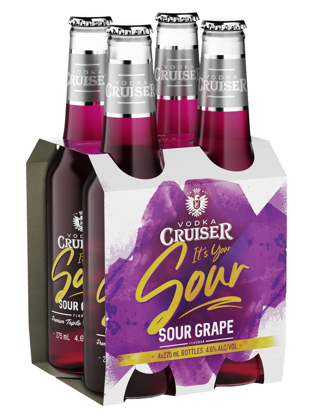 Vodka Cruiser Sour Grape Bottle 4x275mL