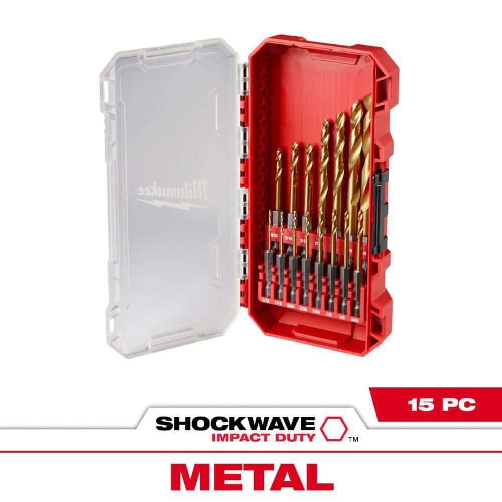 Milwaukee Shockwave Impact Duty Titanium Drill Bit Set (15-Piece)