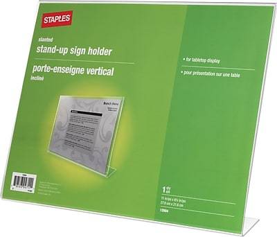 Staples® Document Holder, 8-1/2H x 11W, Clear Plastic (12604-CC)