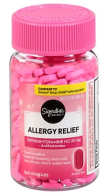 Signature Care Allergy Relief Diphenhydramine Mini Tablets (365 ct)
