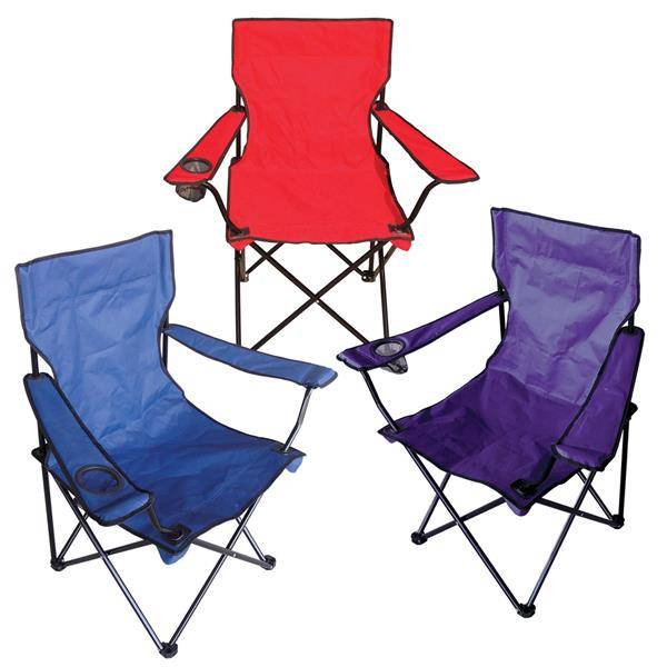 Folding Quad Chair Red, Blue or Purple