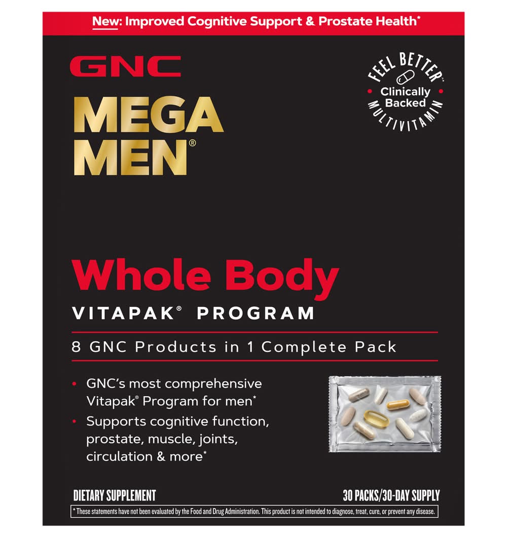 GNC Mega Men Whole Body Vitapak Program Dietary Supplements (30 ct)