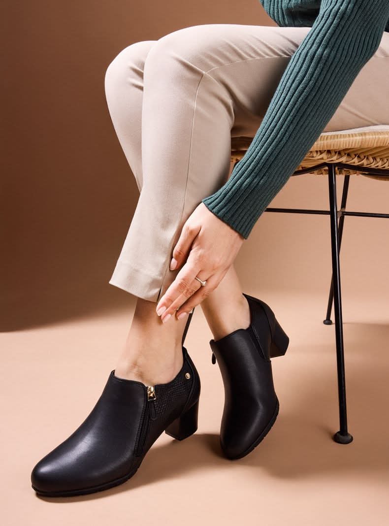 Mariti zapato casual al tobillo con detalle textura mujer negro n 37