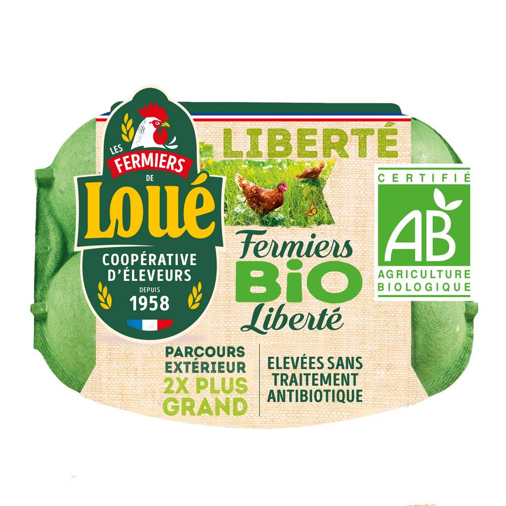 Fermier de Loué - Œufs bio calibre gros (6)