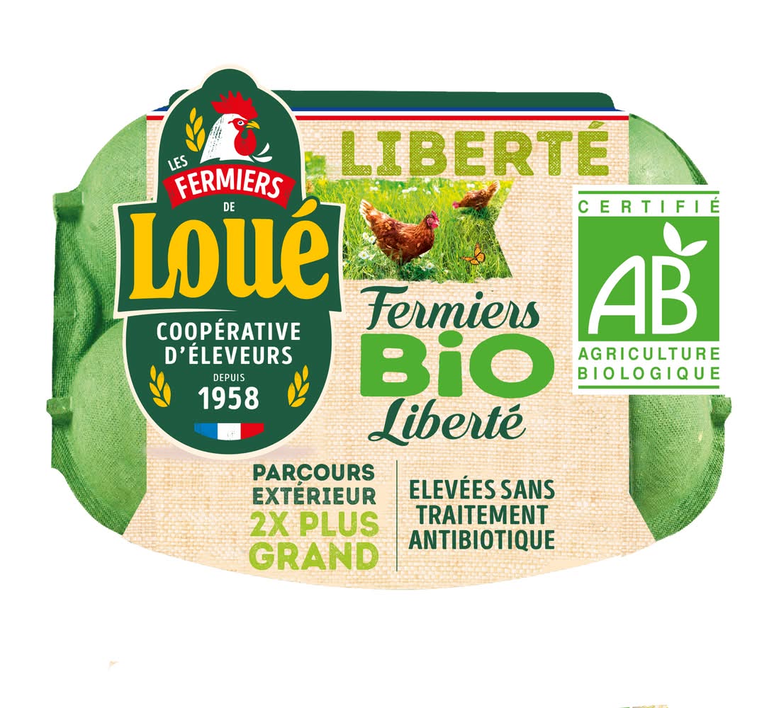 Fermier de Loué - Œufs bio, Grand (6)