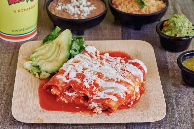 Red Chicken Enchiladas