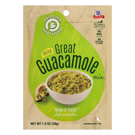 Mccormick Produce Partners Mild Great Guacamole Mix