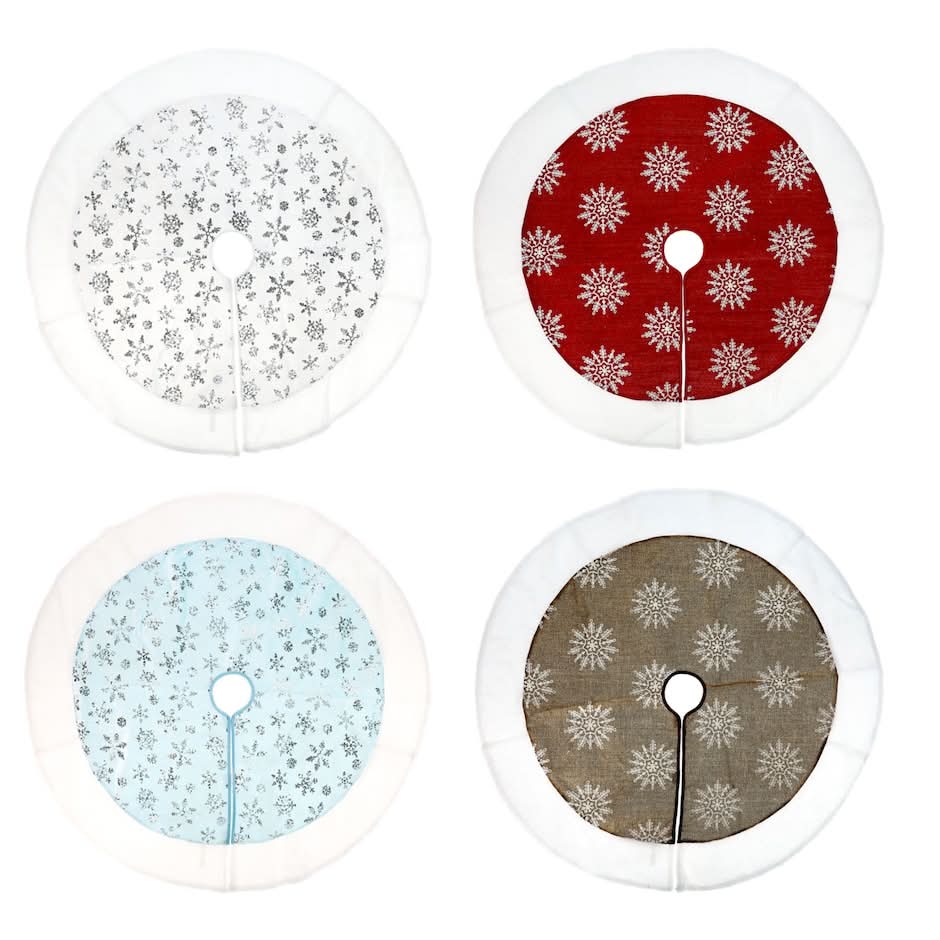 Christmas House Metallic Snowflake Tree Skirt