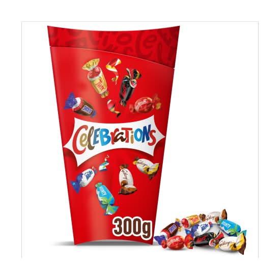 Celebrations Selection Box Of Mini Chocolate & Biscuit Bars (300g)