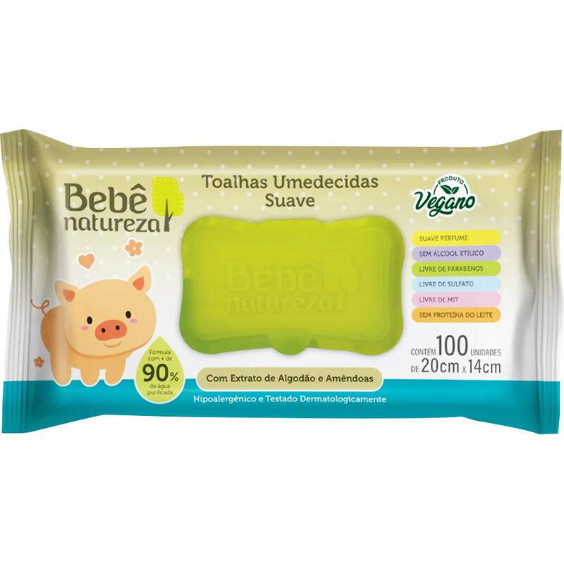 Bebê natureza toalhas umedecidas suave (100 un)