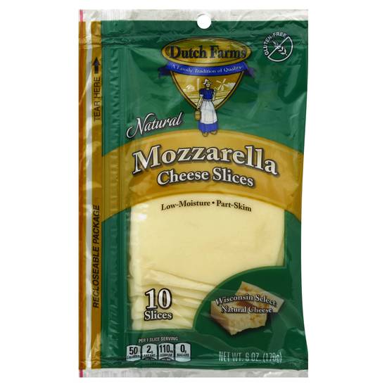 Dutch Farms Natural Mozzarella Cheese Slices (10 ct)