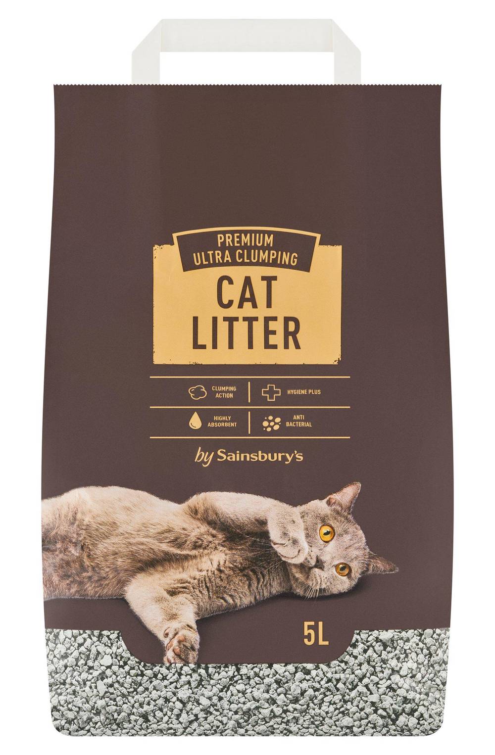 Sainsbury's Premium Ultra Clumping Anti Bacterial Cat Litter (5L)