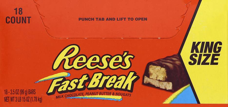 Reese's Fast Break Candy Bars (18 ct) (king/chocolate-peanut butter)