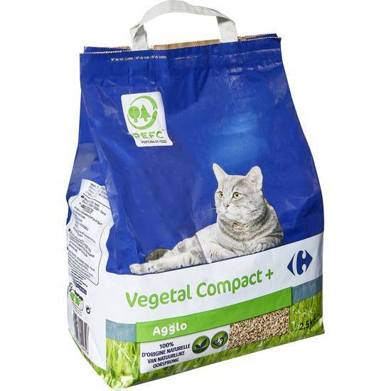 Carrefour - Végétal compact+ litière pour chat