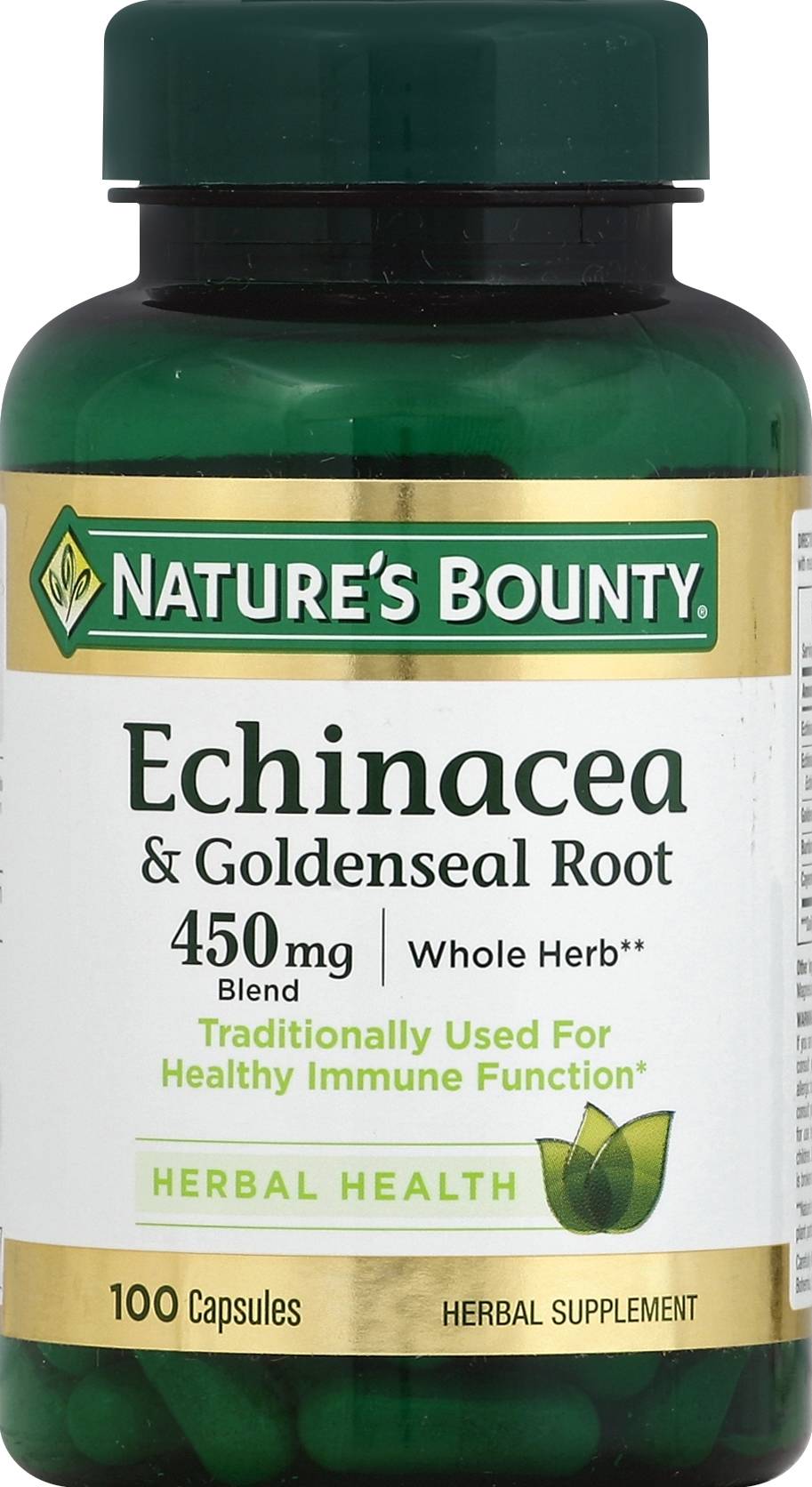 Nature's Bounty Echinacea & Goldenseal Root Capsules (100 ct)