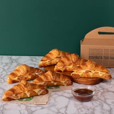 Media Docena de Croissants Jamón y Queso 894 g