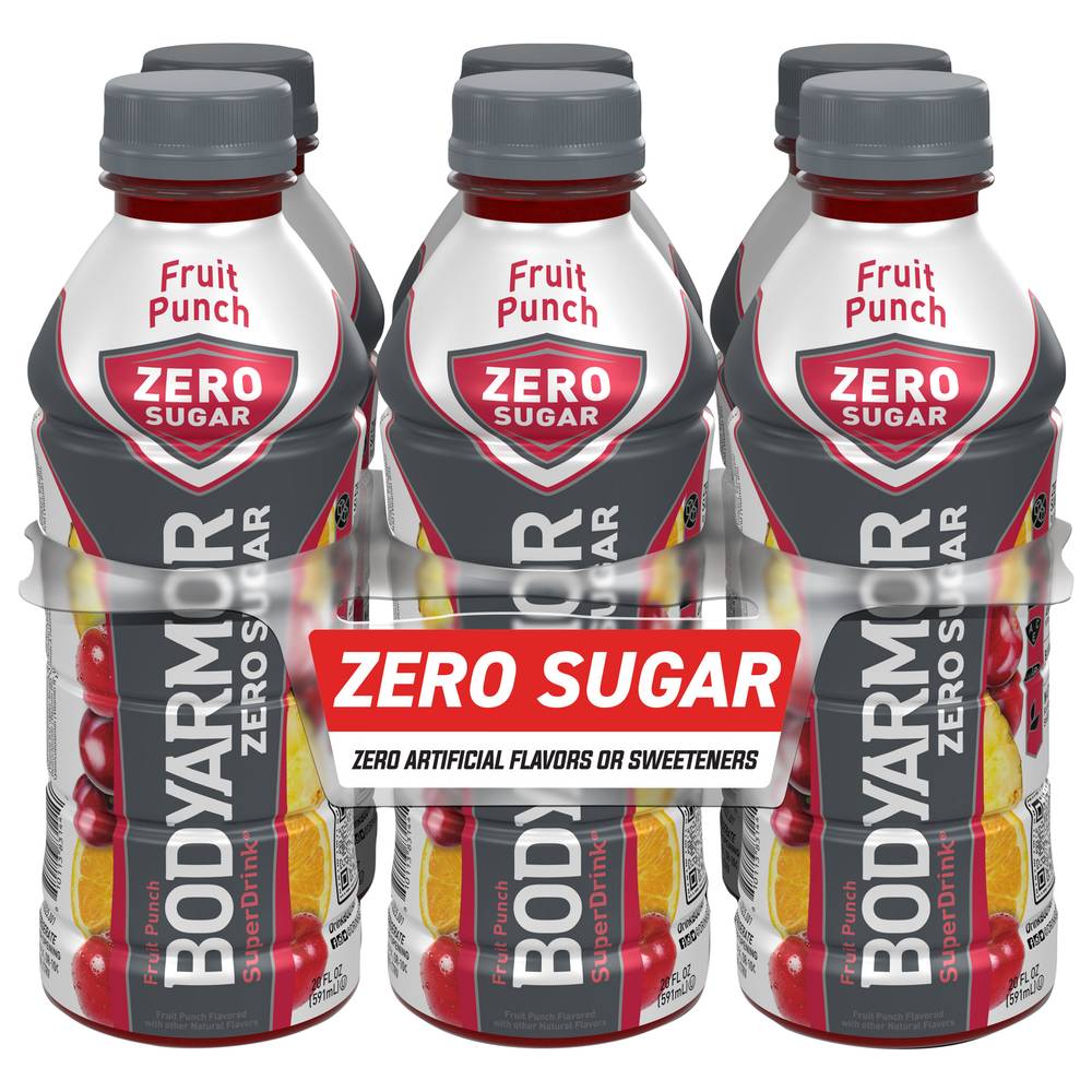 BODYARMOR Zero Sugar Fruit Punch (6 x 20 fl oz)