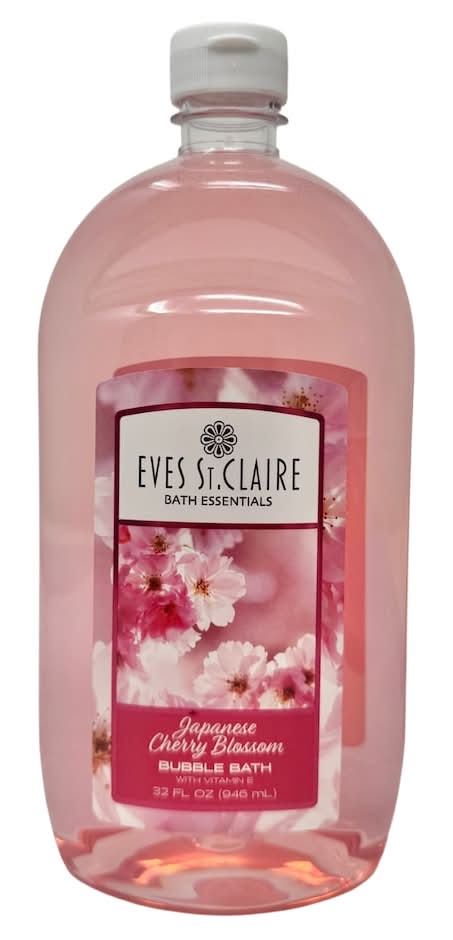 Eves St. Claire Japanese Cherry Blossom Bubble Bath, 32 oz, 1 ct.
