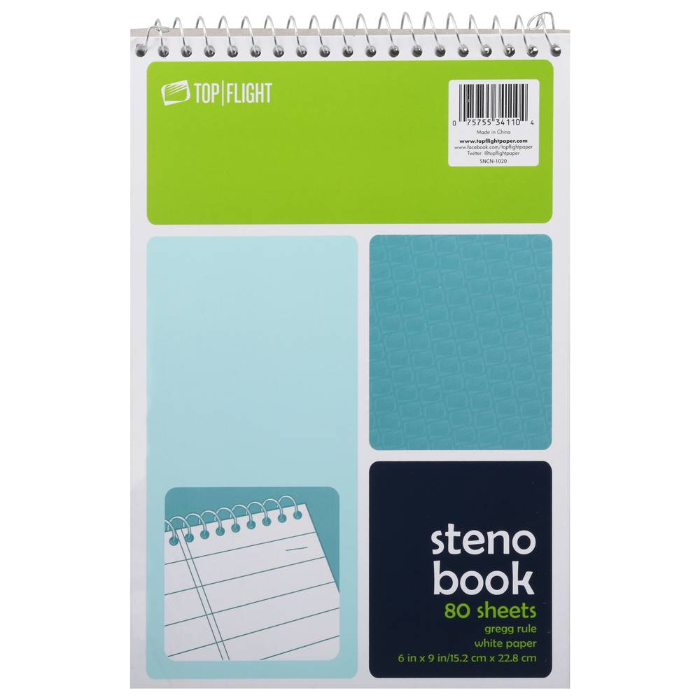 Top Flight Steno Pad 80-sheets