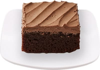 Bakery Cake Sliced Chocolate Iced Chocolate Cake - Each (840 Cal)