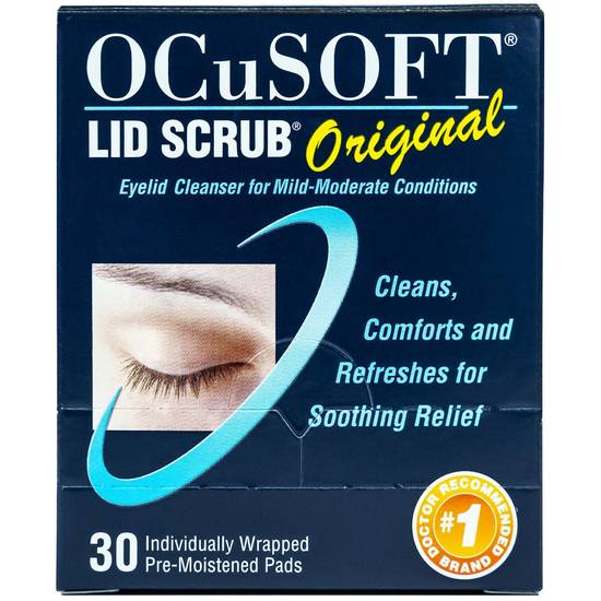 OCuSOFT Lid Scrub Original Eyelid Cleanser, 30CT