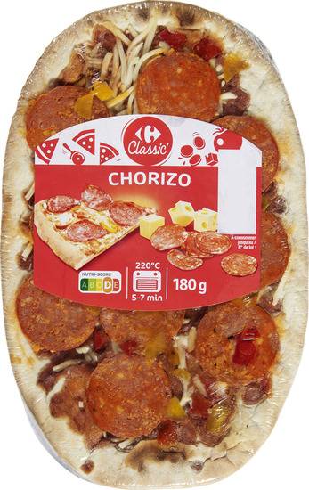 Carrefour Classic' - Pâte à pizza garnie de chorizo