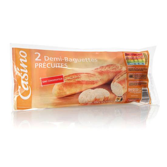 Casino demi-baguettes précuites x2 300 g