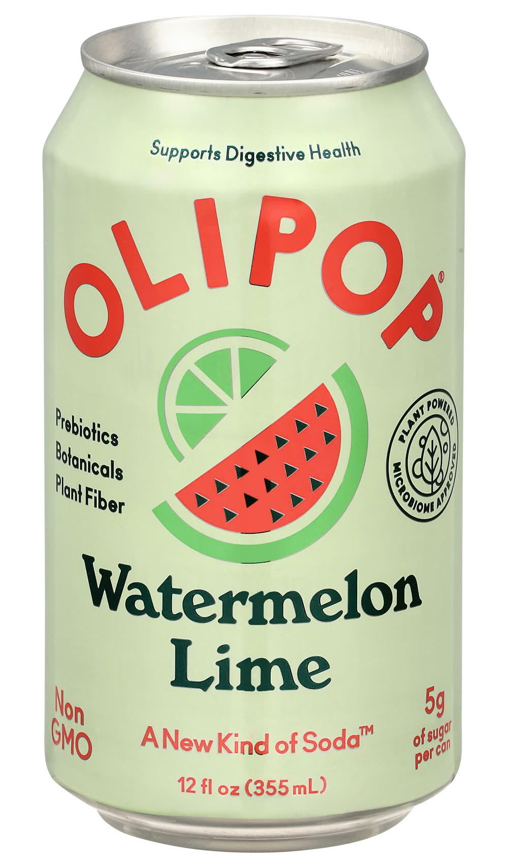 Olipop New Kind Of Soda, Watermelon-Lime (12 fl oz)