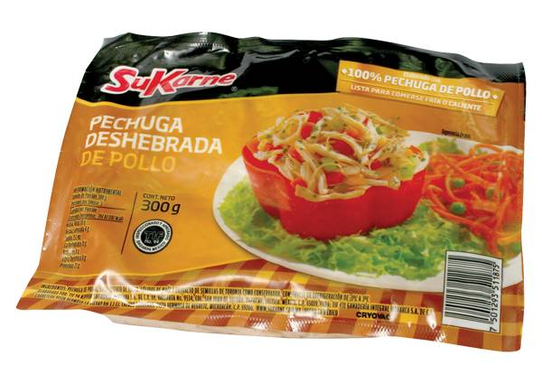 SuKarne · Pechuga de pollo deshebrada (3 un)