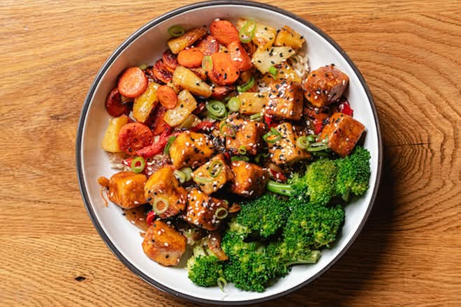 Citrus Glazed Tofu Bowl