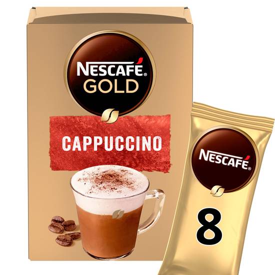 Nescafe Gold Cappuccino Instant Coffee x8 15.5g Sachets