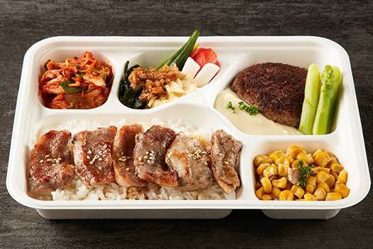 100%和牛漢堡排與伊比利豬BELLOTA便當 100% Wagyu Hamburg Steak & Ibérico de Bellota Pork Bento