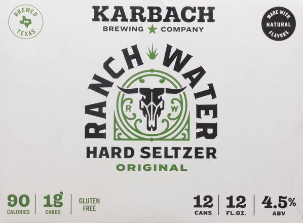 Karbach Brewing Co. Ranch Water Hard Seltzer Original (12 pack, 12 fl oz)
