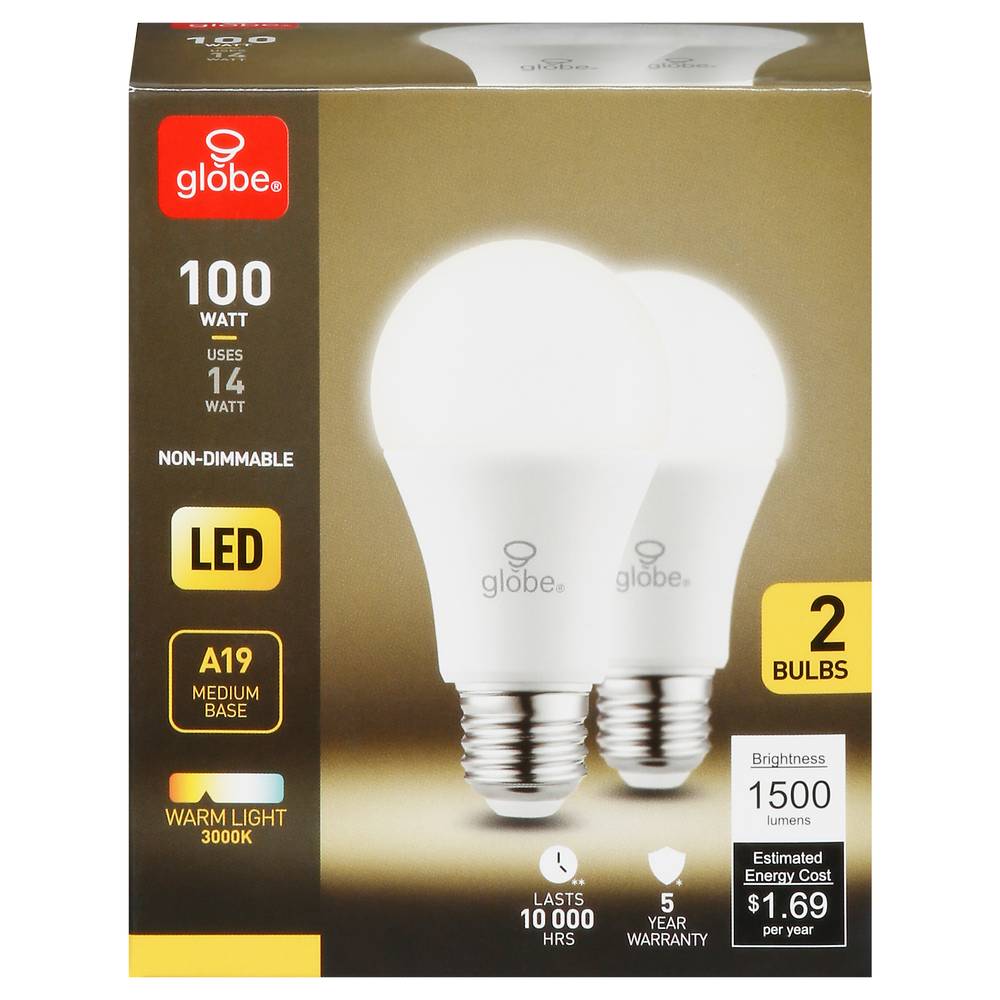 Globe Electric 100 Watt Warm Light Led Light Bulb