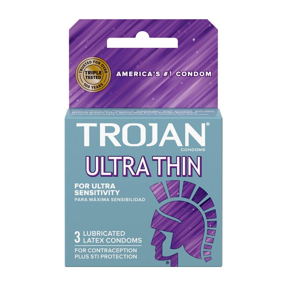 Trojan Ultra Thin Condoms (3 ct)