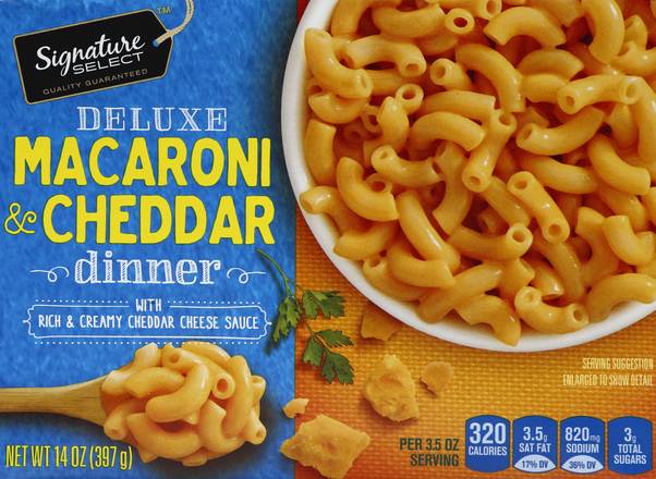 Signature Select Deluxe Macaroni & Cheddar Dinner (14 oz)